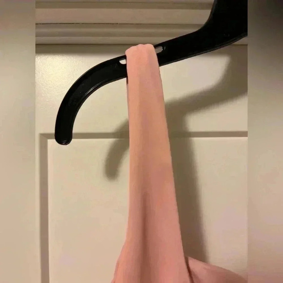 SQUARE NECK CHIFFON MAXI DRESS WITH CIRCLE SKIRT IN ROSE - PANTONE ROSE  QUARTZ - Picture 4 of 12